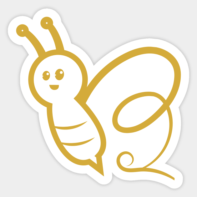 B initials in bee shape logo and vector icon Sticker by asepsarifudin09